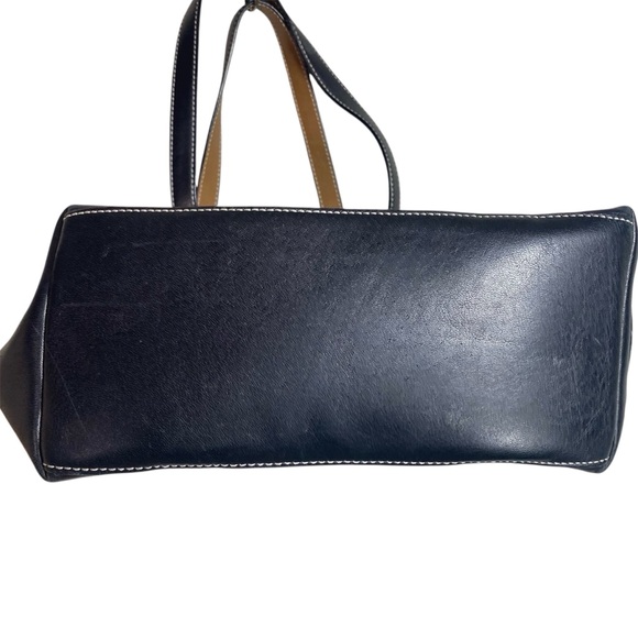 Vintage Coach Bag Wallet Wristlet 9399 Wool Leather Gray Herringbone - Picture 6 of 9